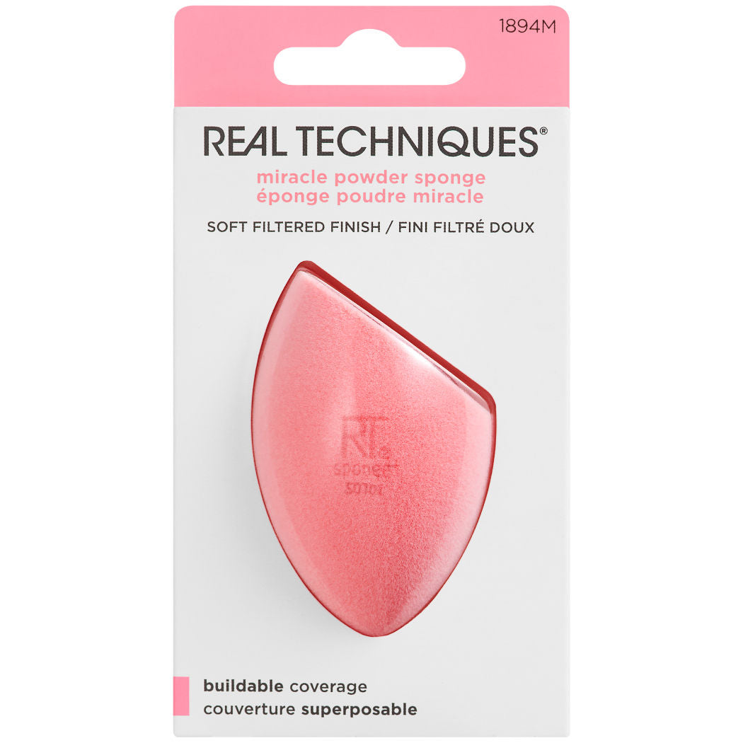 Real Techniques Miracle Powder Sponge for Oily Skin Application